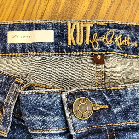 Kut From the Kloth Katy Boyfriend Womens Size 8 Mid-Rise Blue Denim Jeans - Picture 7 of 16